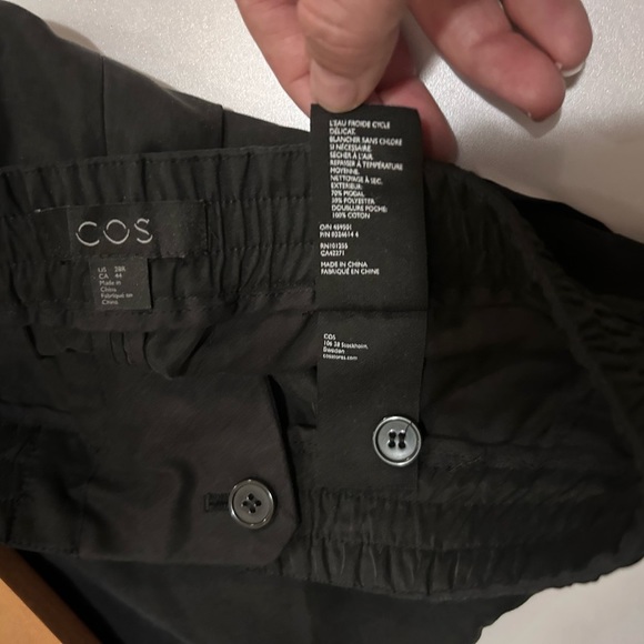 Cos Women's Black High Rise Trouser Pants Elastic Waist - Picture 5 of 9